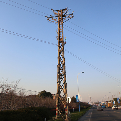 角度によって電流を通される220kv送電線タワー、10m高圧電気タワー