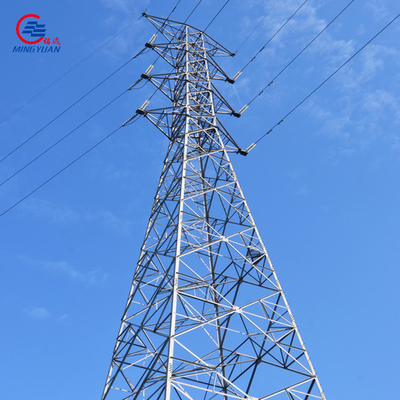 熱いすくいが付いている送電線のための132kv電力タワーの鋼鉄電気タワーは電流を通した