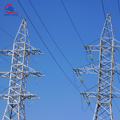熱いすくいが付いている送電線のための132kv電力タワーの鋼鉄電気タワーは電流を通した